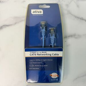 Ativa CAT6 Networking Cable 7 Ft Blue RJ45 Male/Male 417-828 New Sealed